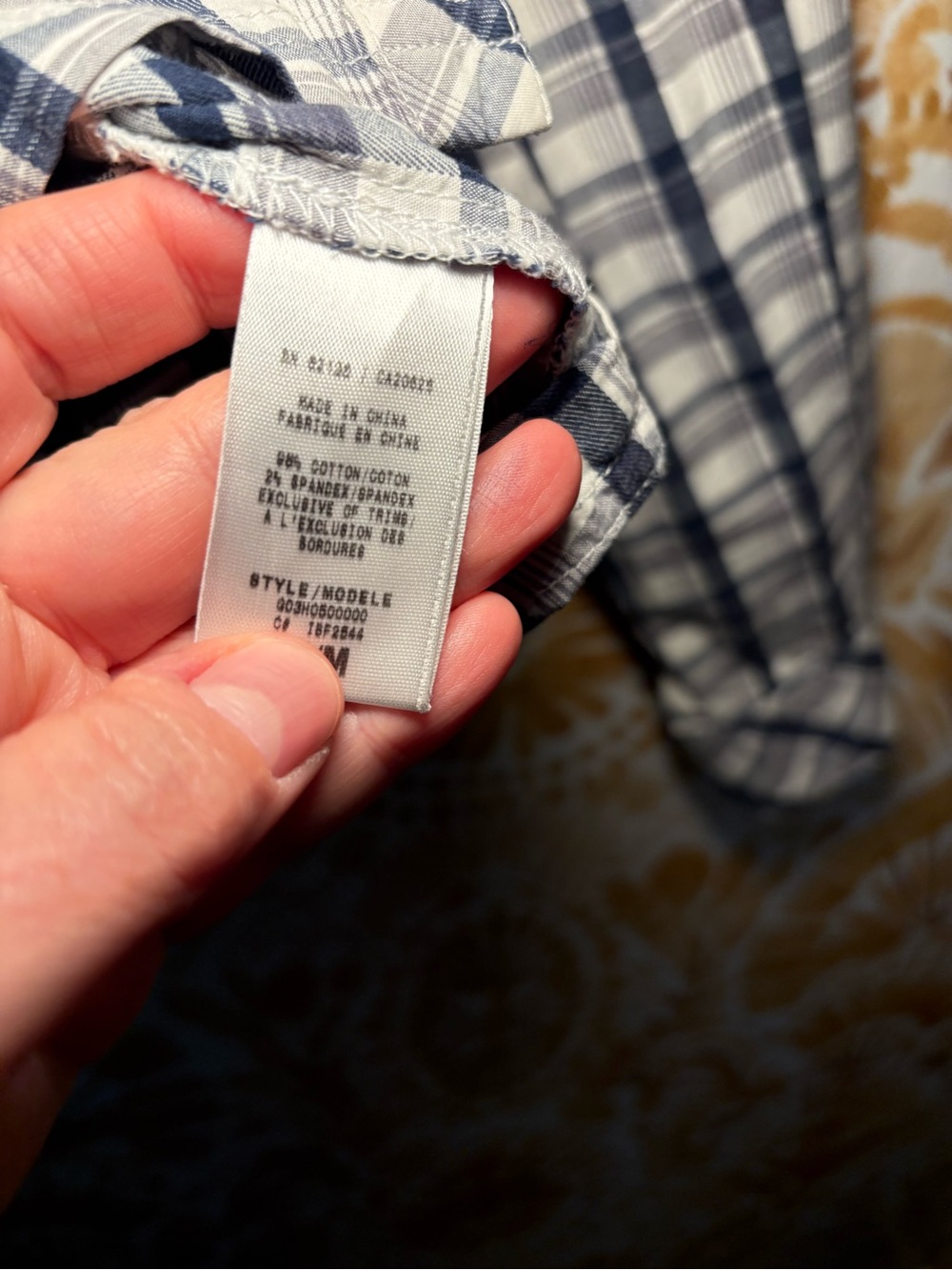 Guess Navy Plaid Fitted Button Down Shirt Y2K Western Women’s Americana - Picture 4 of 12